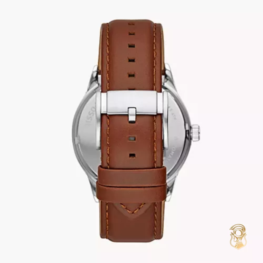 Fossil Flynn Brown Leather Watch 48MM