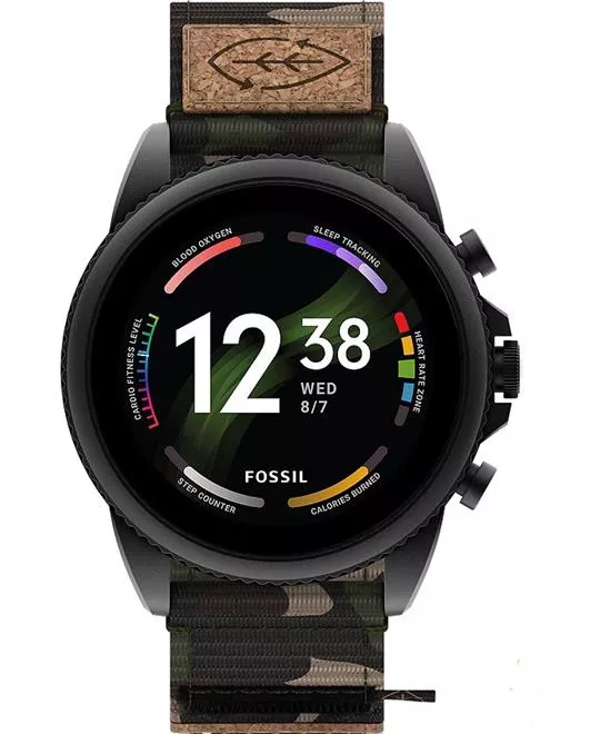 Fossil Gen 6 Smartwatch Green Camo Rpet 44mm
