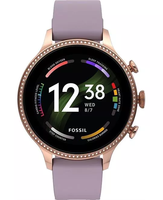 Fossil Gen 6 Smartwatch Purple Silicone Watch 42mm