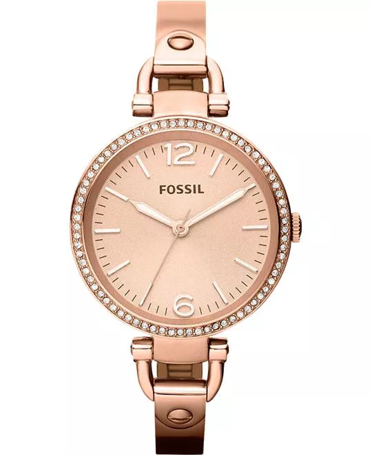 Fossil Georgia ES3226 Rose-Tone Watch 32mm