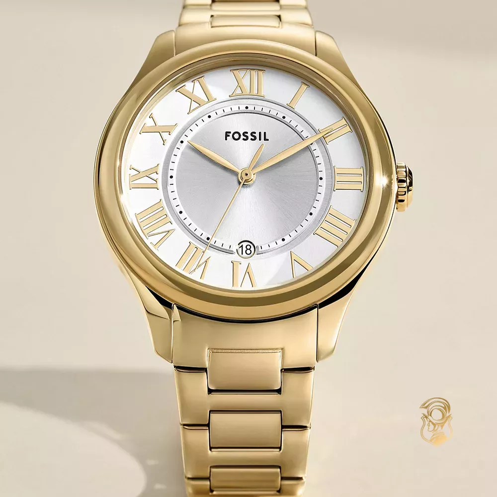 Fossil Gilmore Three-Hand Date Gold-Tone Stainless Steel Watch 38mm