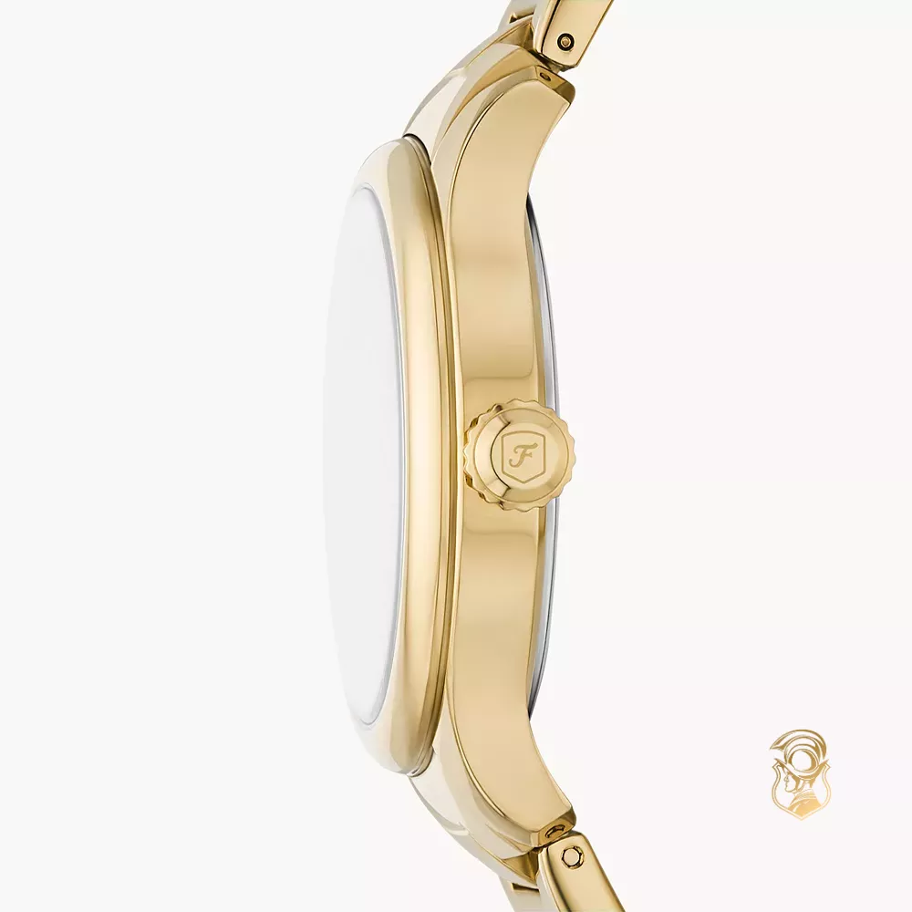 Fossil Gilmore Three-Hand Date Gold-Tone Stainless Steel Watch 38mm