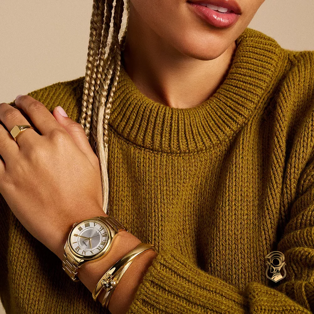 Fossil Gilmore Three-Hand Date Gold-Tone Stainless Steel Watch 38mm