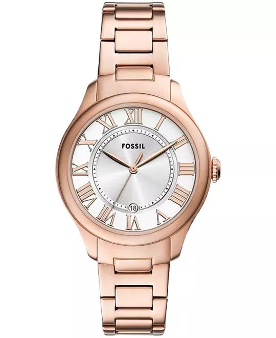 Fossil Gilmore Three-Hand Date Rose Gold-Tone Stainless Steel Watch 38mm