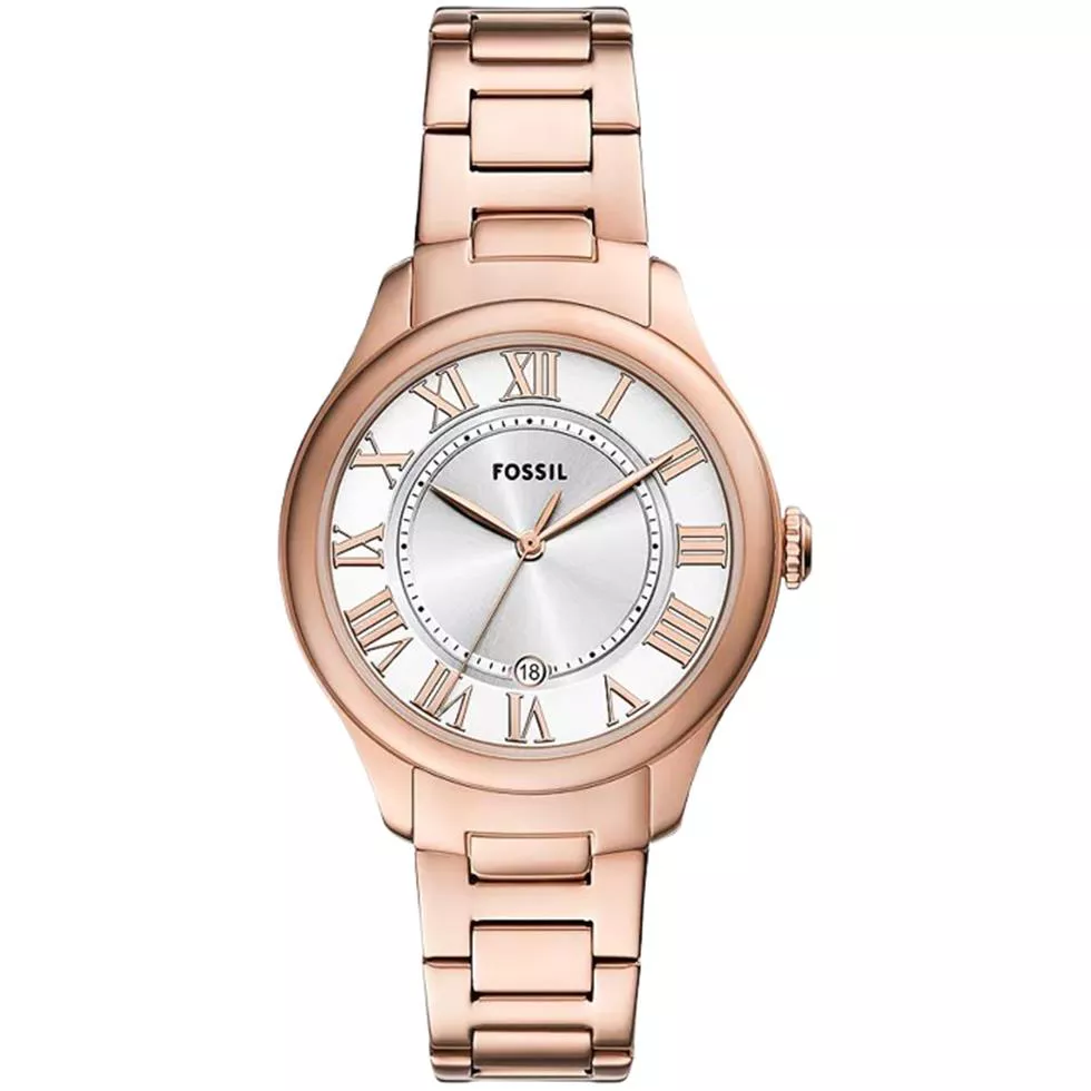 Fossil Gilmore Three-Hand Date Rose Gold-Tone Stainless Steel Watch 38mm