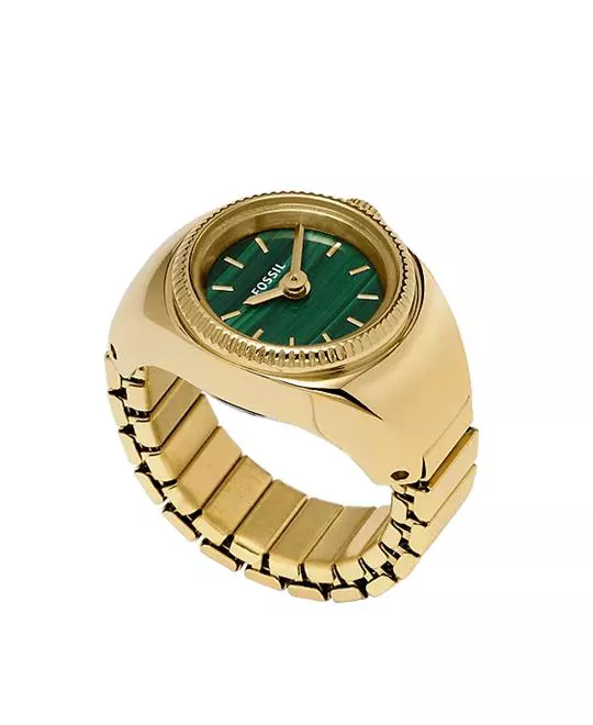 Fossil Gold-Tone Ring Watch 15mm