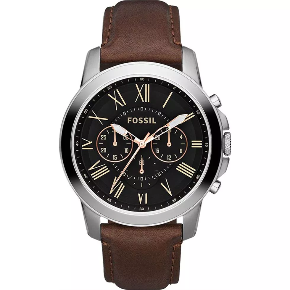 Fossil Grant Brown Watch 44mm