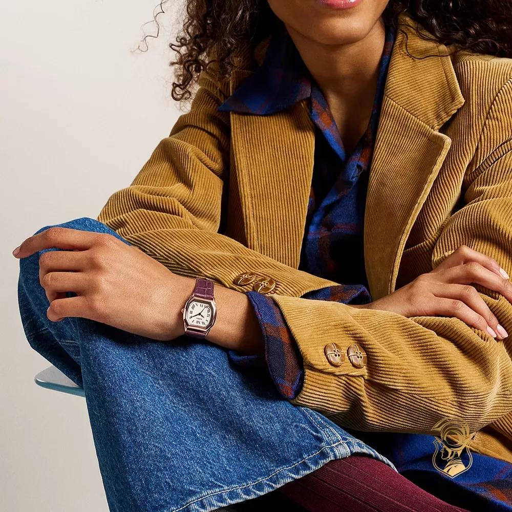 Fossil Harlow Three-Hand Burgundy Croco Leather Watch 27mm