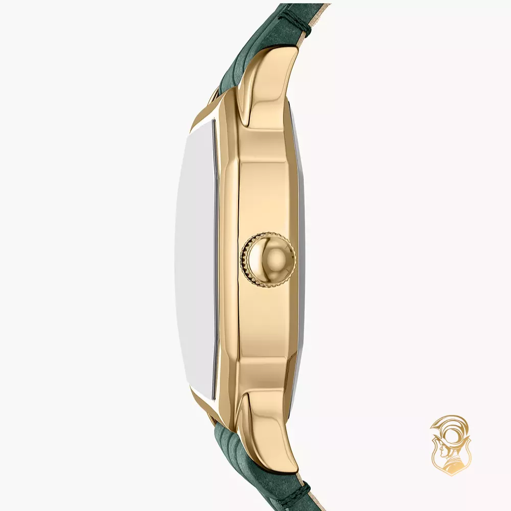 Fossil Harlow Three-Hand Green Croco Leather Watch 27mm