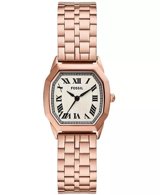 Fossil Harlow Three-Hand Rose Gold-Tone Stainless Steel Watch 27mm