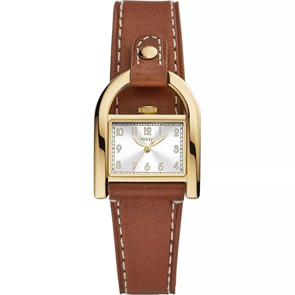Fossil Harwell Medium Brown Leather Watch 28MM