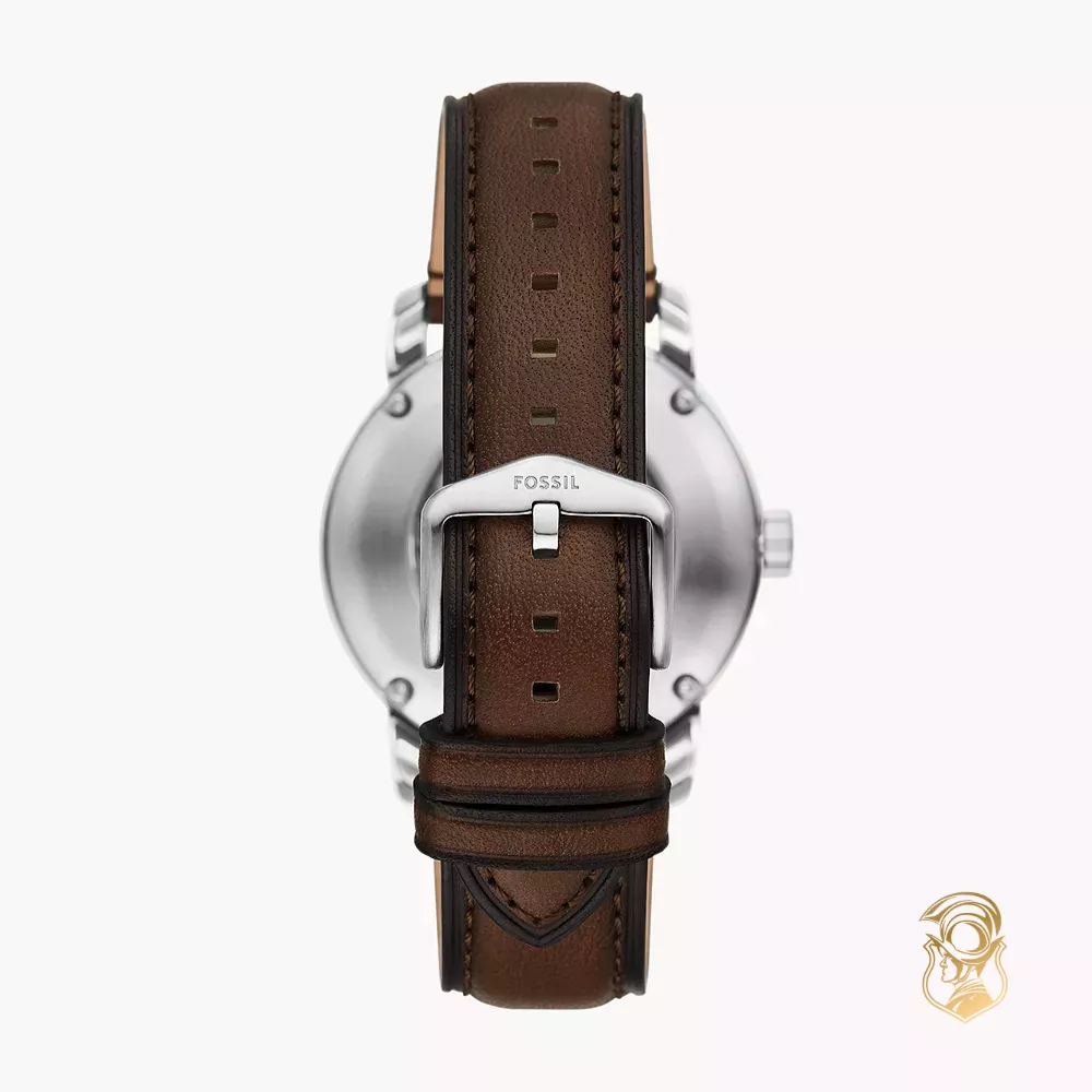 Fossil Heritage Automatic Brown Leather Watch 43mm