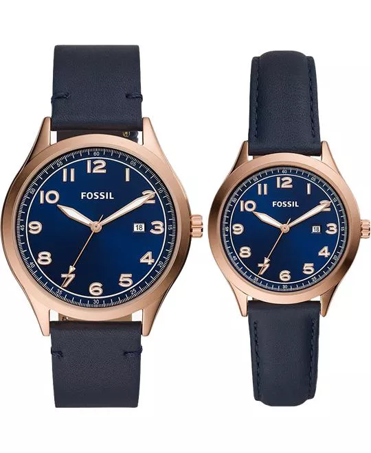 Fossil His and Her Wylie Watch Box Set 42*34mm