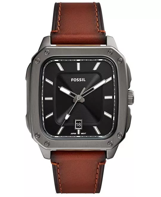 Fossil Inscription Amber Eco Leather Watch 42mm