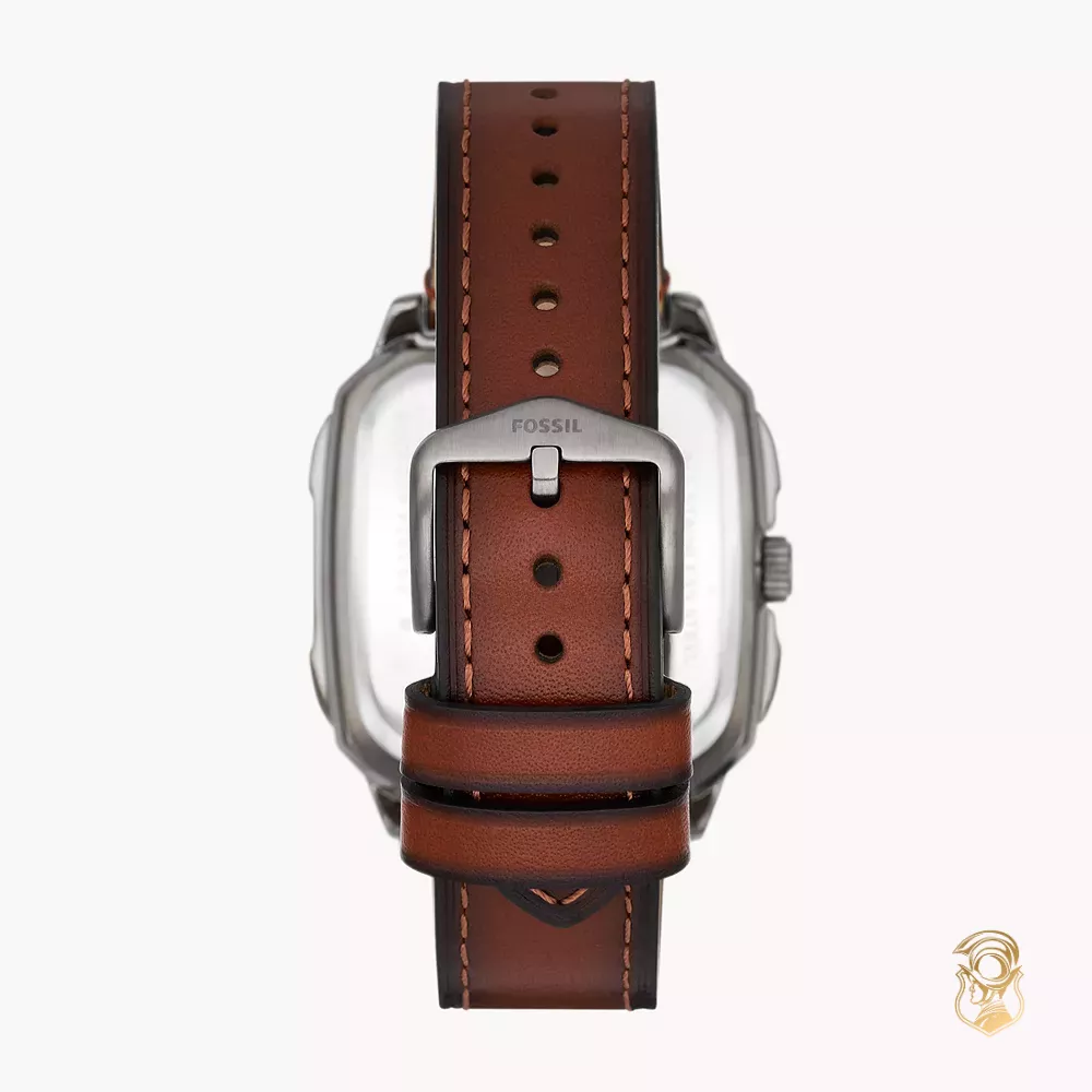 Fossil Inscription Amber Eco Leather Watch 42mm