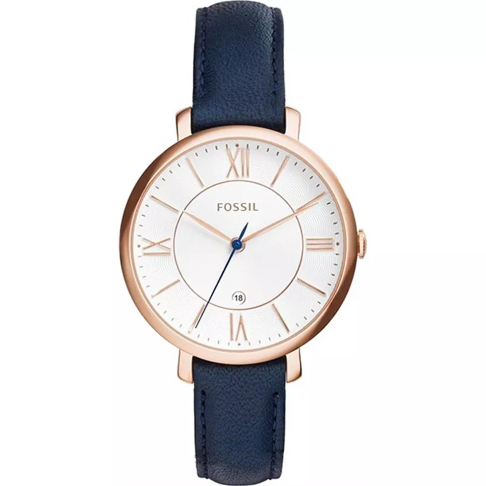 Fossil Jacqueline Silver Navy Watch 36mm