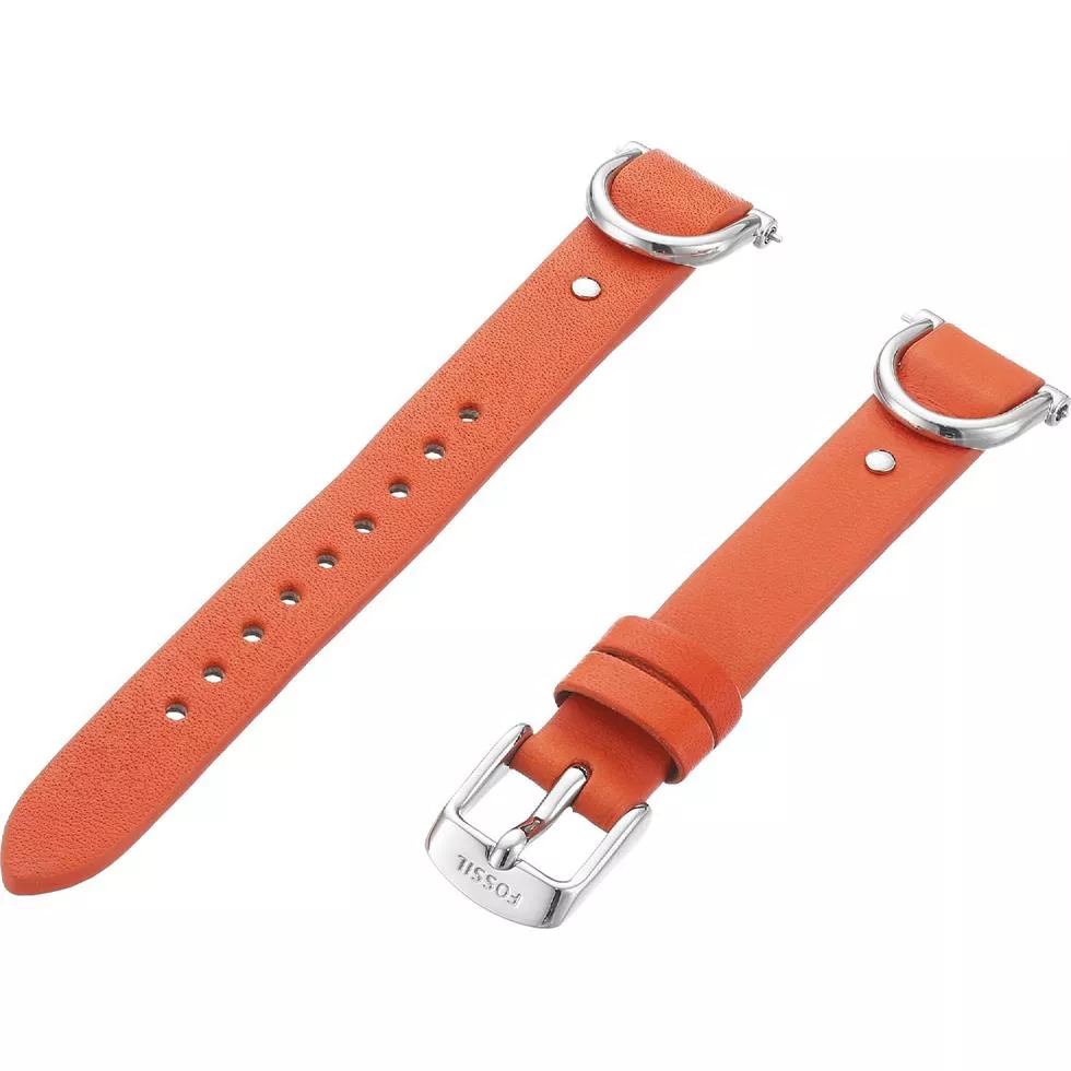 Fossil Leather Calfskin Red Watch Strap 18mm 