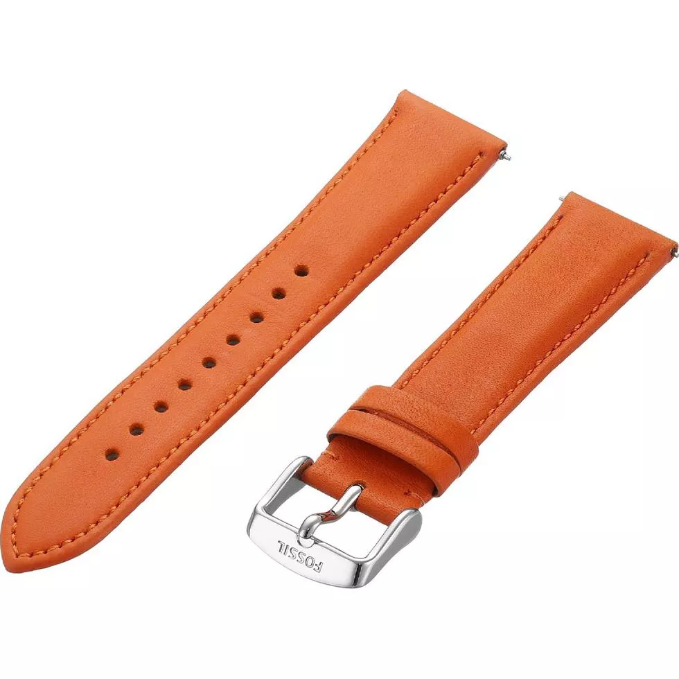 Fossil Leather Calfskin Red Watch Strap 20mm 