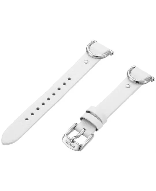 Fossil Leather Calfskin White Watch Strap 18mm 