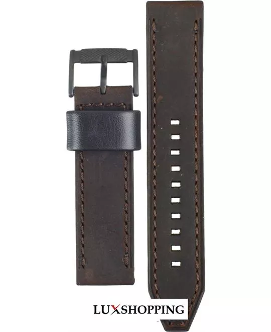 Fossil Machine Brown Leather Strap 22mm 