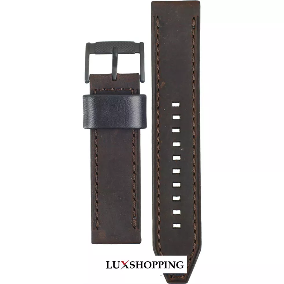 Fossil Machine Brown Leather Strap 22mm 
