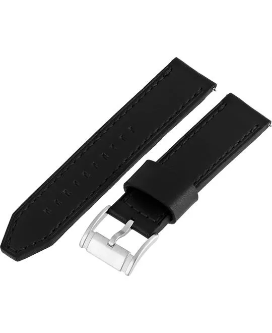 Fossil Men's Leather Watch Strap - Black 22mm
