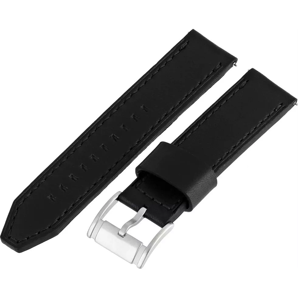 Fossil Men's Leather Watch Strap - Black 22mm