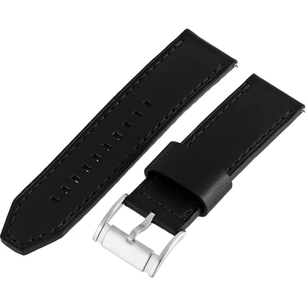 Fossil Men's Leather Watch Strap - Black 24mm