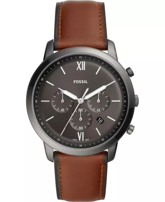 Fossil Neutra Chronograph Amber Leather Watch 44MM