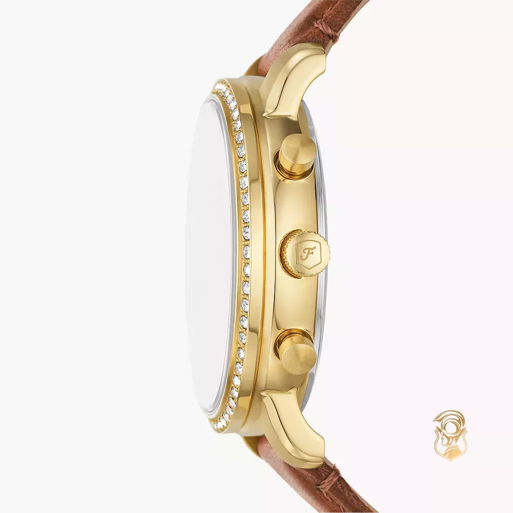 Fossil Neutra Chronograph Medium Brown Leather Watch 36mm