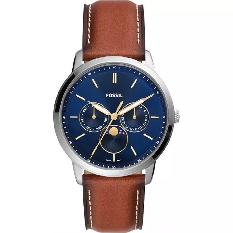 Fossil Neutra Moonphase Brown Eco Watch 42MM