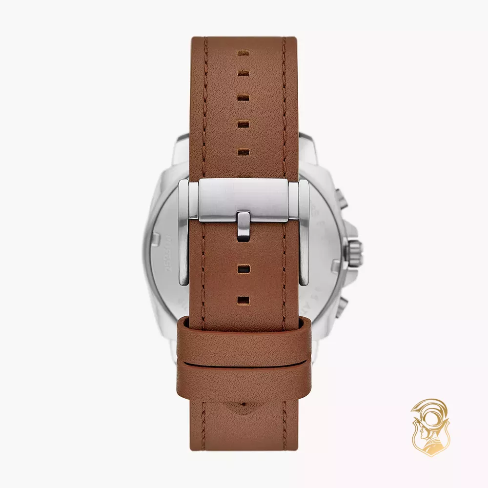 Fossil Privateer Chronograph Brown Leather Watch 45mm