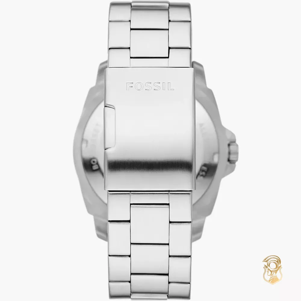 Fossil Privateer Silver - Tone Watch 45mm