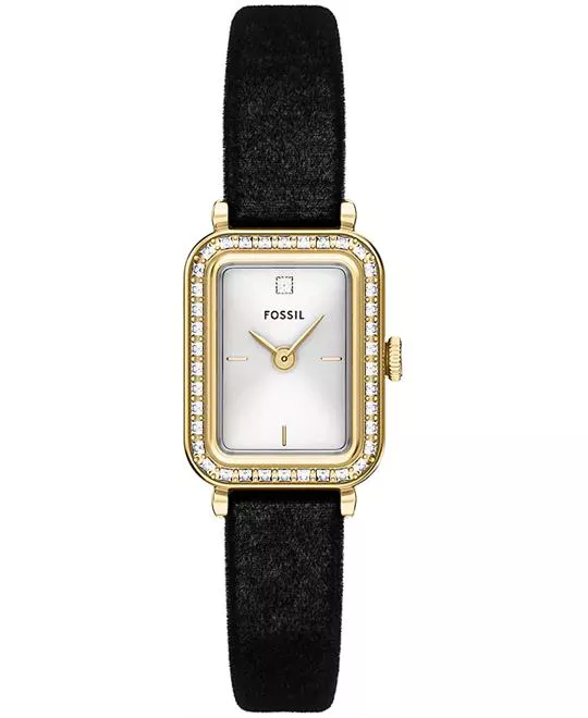 Fossil Raquel Mini Two-Hand Black Velvet Watch 18mm