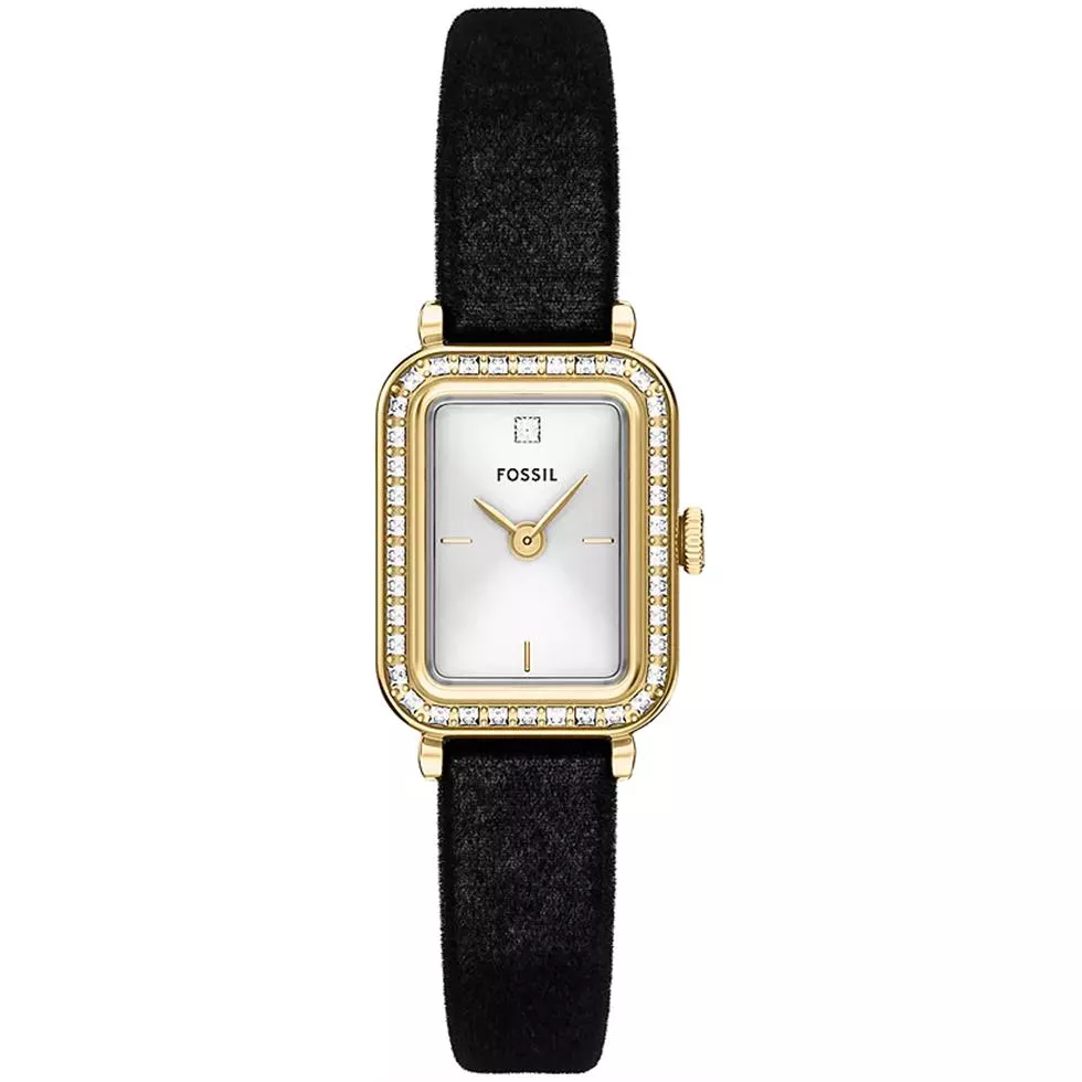 Fossil Raquel Mini Two-Hand Black Velvet Watch 18mm