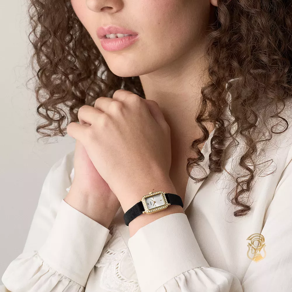 Fossil Raquel Mini Two-Hand Black Velvet Watch 18mm