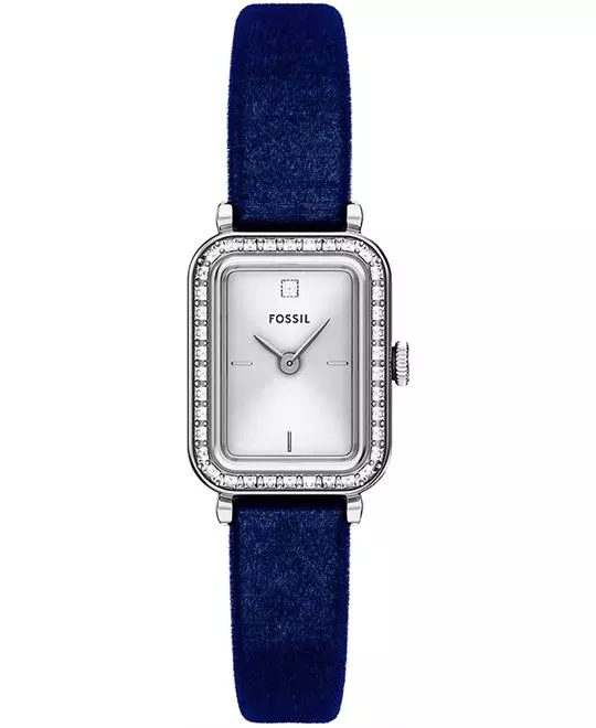 Fossil Raquel Mini Two-Hand Blue Velvet Watch 18mm
