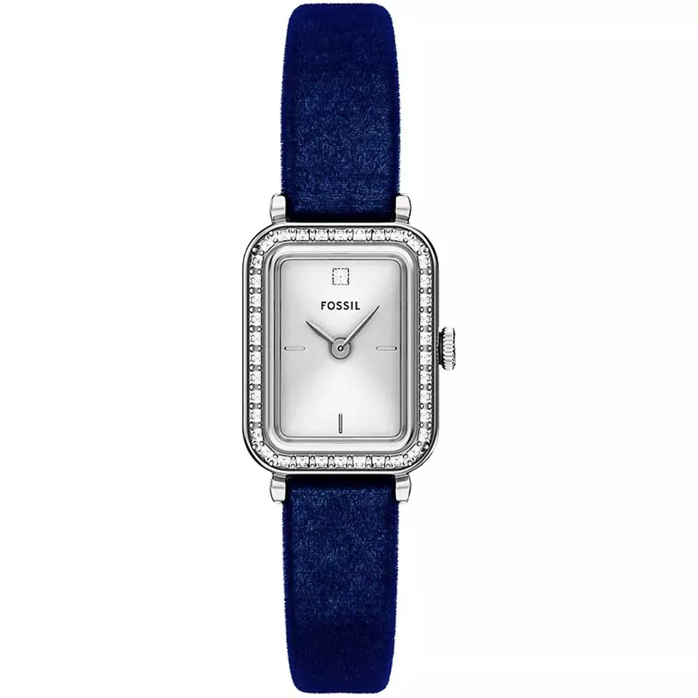 Fossil Raquel Mini Two-Hand Blue Velvet Watch 18mm