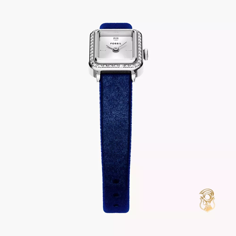 Fossil Raquel Mini Two-Hand Blue Velvet Watch 18mm