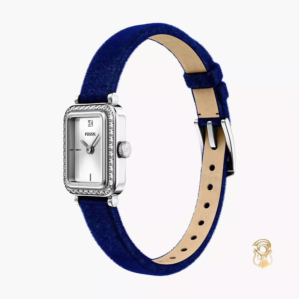 Fossil Raquel Mini Two-Hand Blue Velvet Watch 18mm