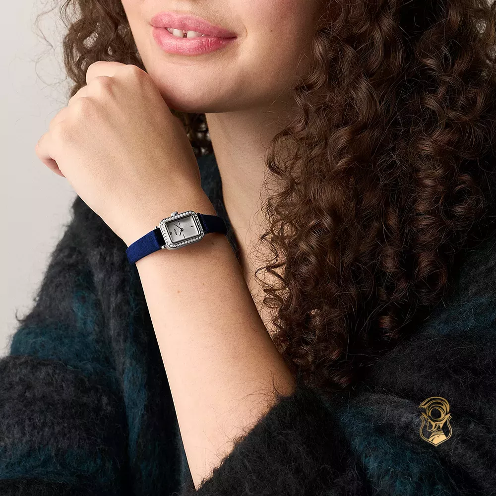 Fossil Raquel Mini Two-Hand Blue Velvet Watch 18mm