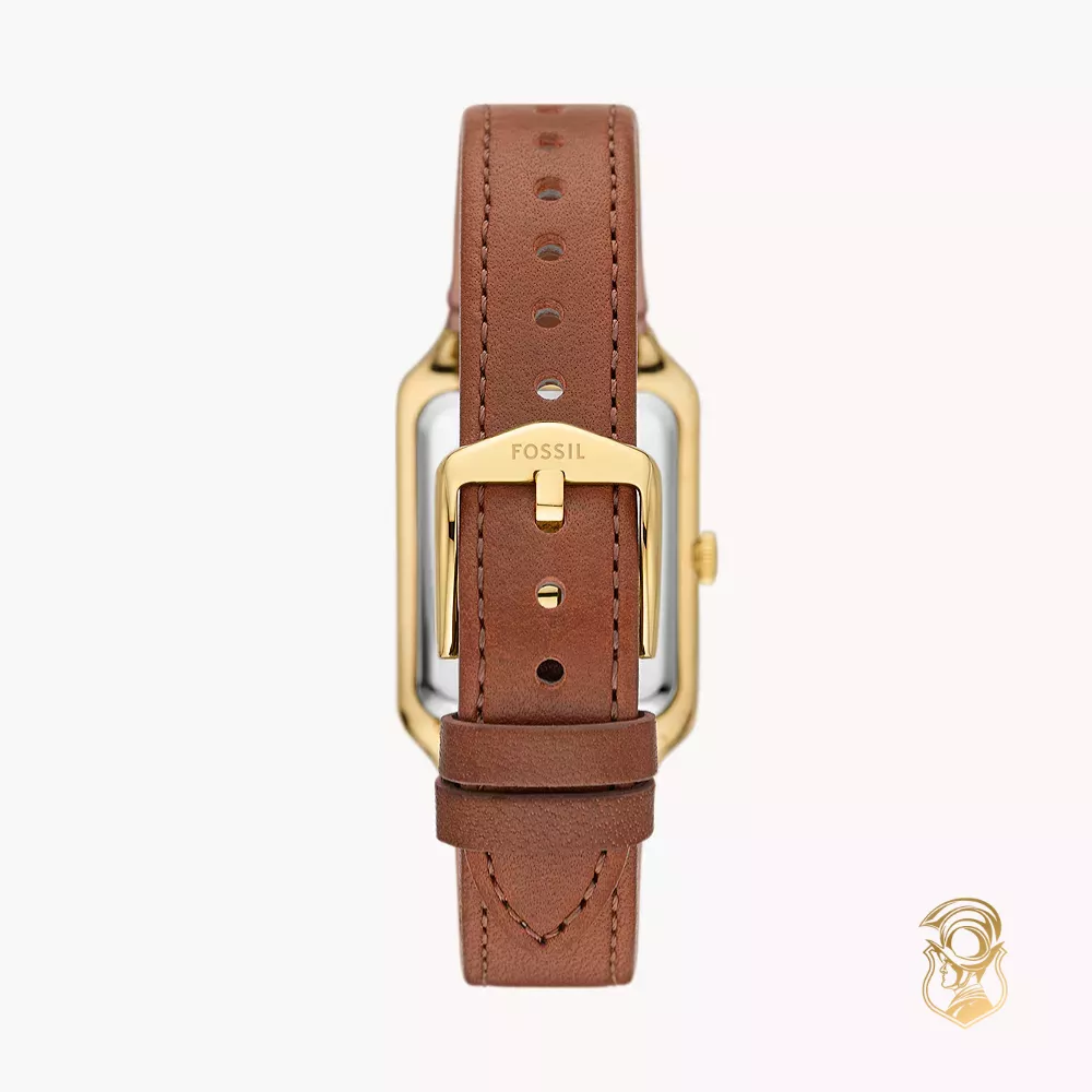 Fossil Raquel Three-Hand Date Medium Brown Leather Watch 26mm
