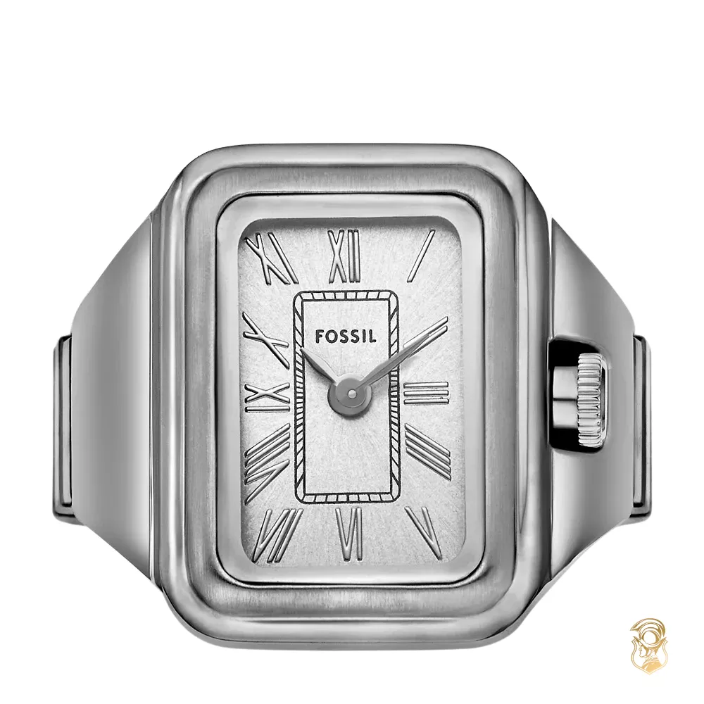 Fossil Raquel Watch Ring Two-Hand Stainless Steel 14mm