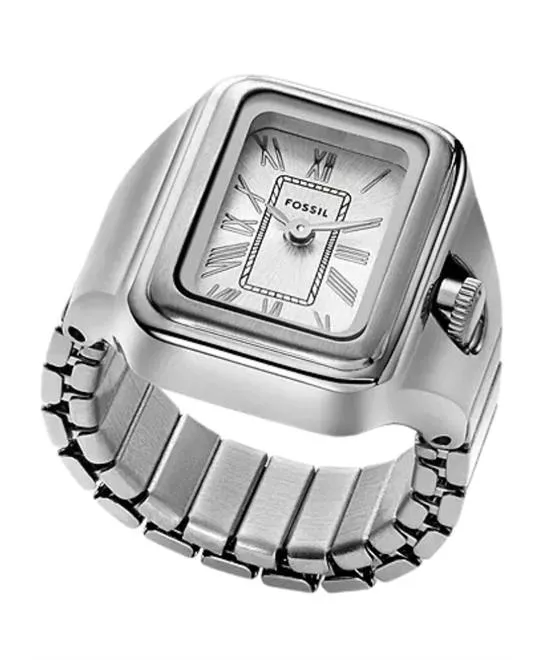 Fossil Raquel Watch Ring Two-Hand Stainless Steel 14mm