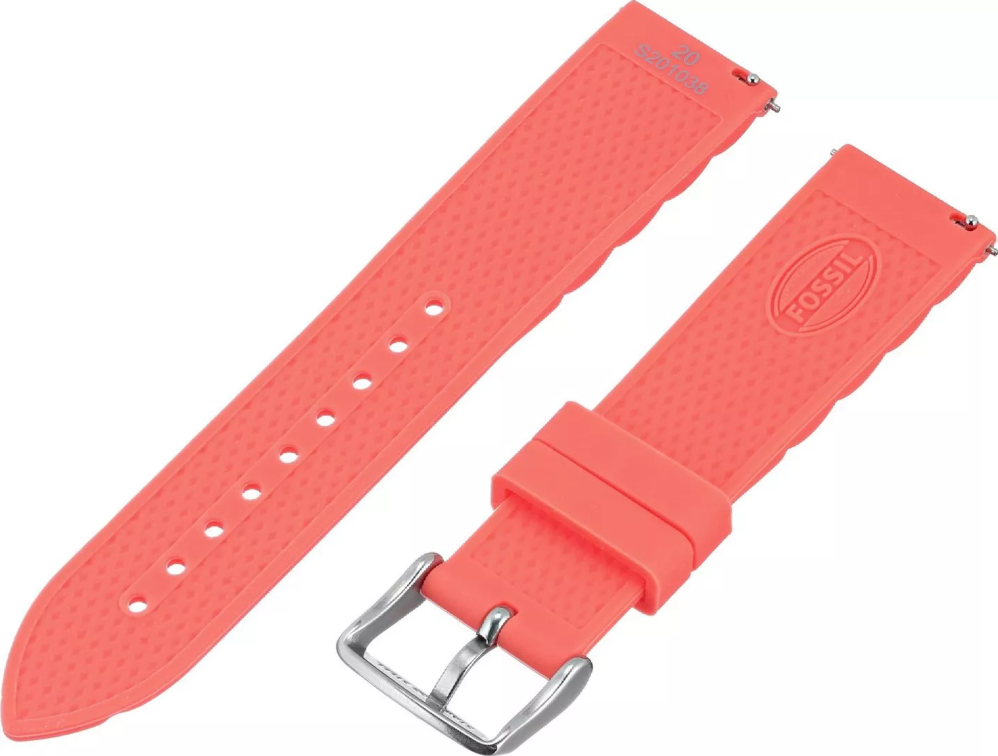 Fossil Red Silicone Watch Strap 20mm 