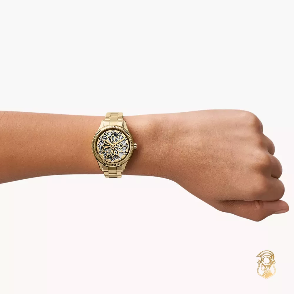 Fossil Rye Automatic Gold-Tone Watch 36mm