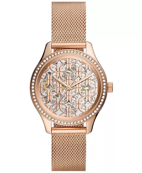 Fossil Rye Automatic Rose Gold-Tone Watch 36mm