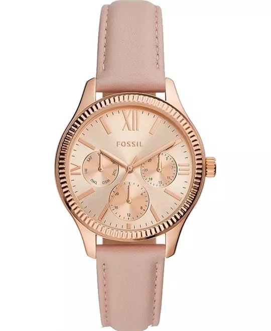 Fossil Rye Multifunction Nude Leather Watch 36MM