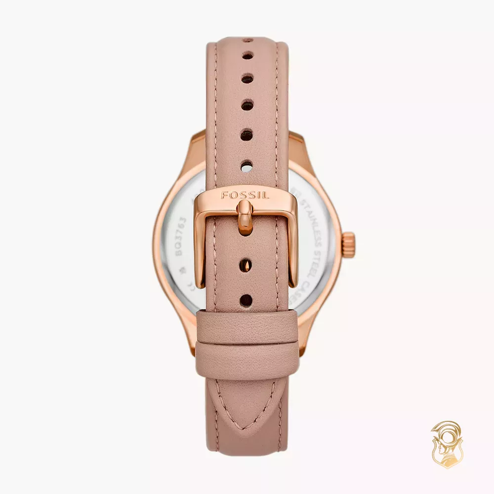 Fossil Rye Multifunction Nude Leather Watch 36mm