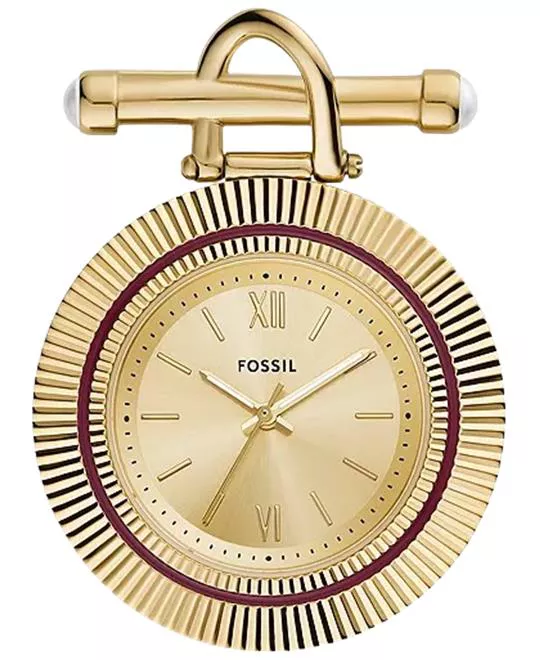Fossil Scarlette Three-Hand Gold-Tone Stainless Steel Watch Brooch Watch 35mm